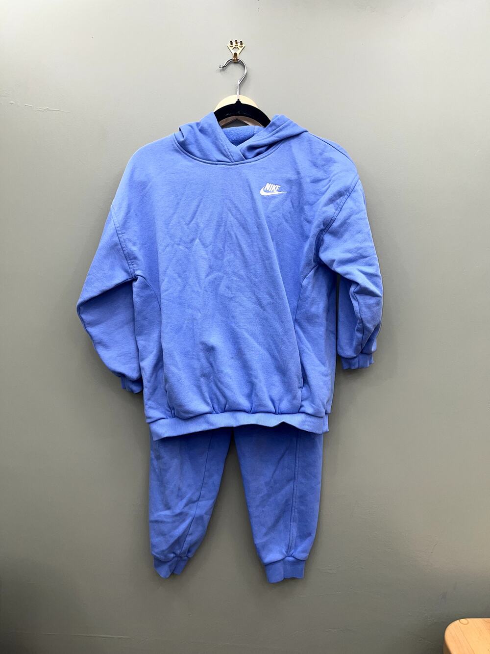 Nike Kids Blue Fleece Hoodie Jogger Set Youth Medium